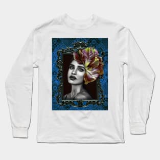 Purple Ladies Fine Art HomeDecor Wall Art Digital Prints Artwork Illustration Fine Long Sleeve T-Shirt